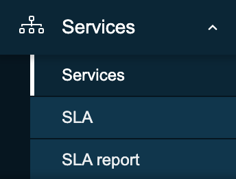 Services menu