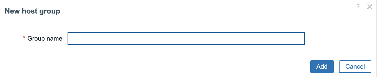 Create new host group