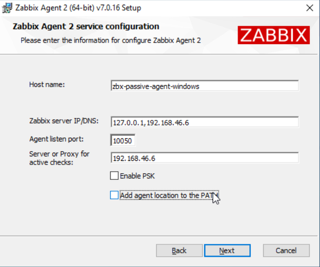 Zabbix Agent Windows install step 1