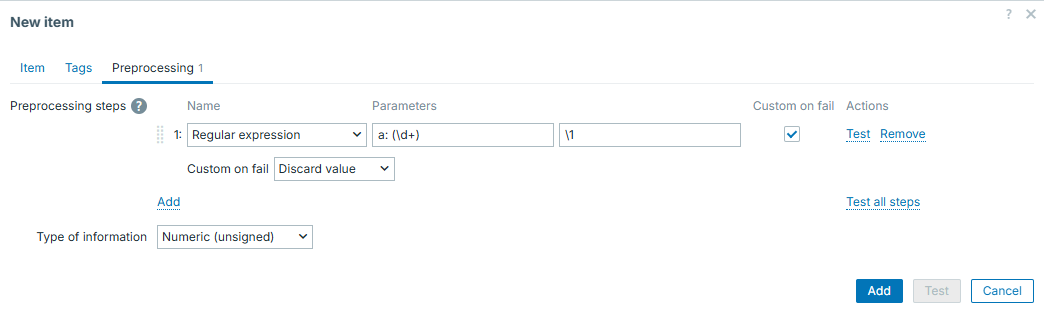 Dependent items - first dependent item preprocessing