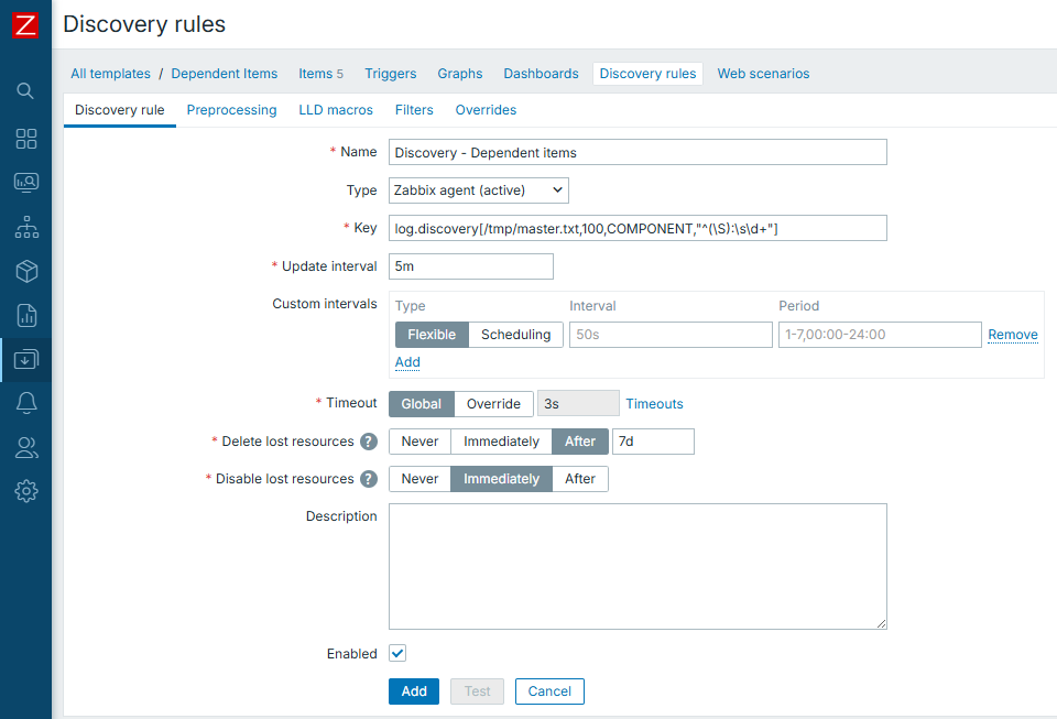 Dependent items - LLD