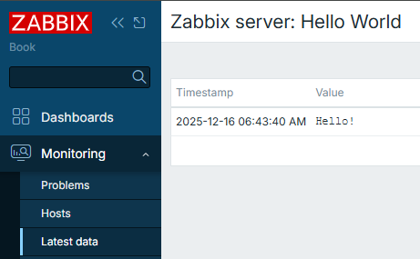 Zabbix trapper - first item result