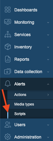 Alerts scripts menu