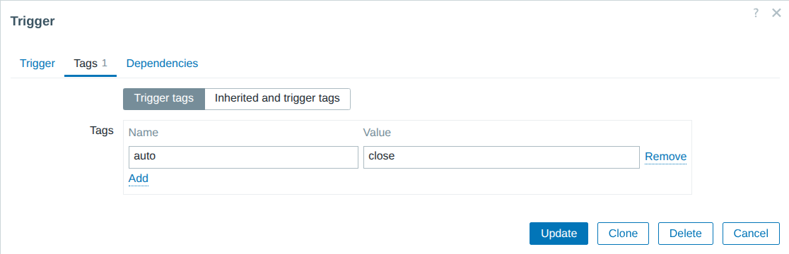 Install trigger tags